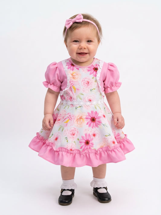 Vestido de Cueca Talla 1 – Rosa Pastel