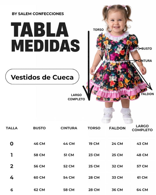 Vestido de Cueca TALLA 4 Traje Típico de China Infantil Azul