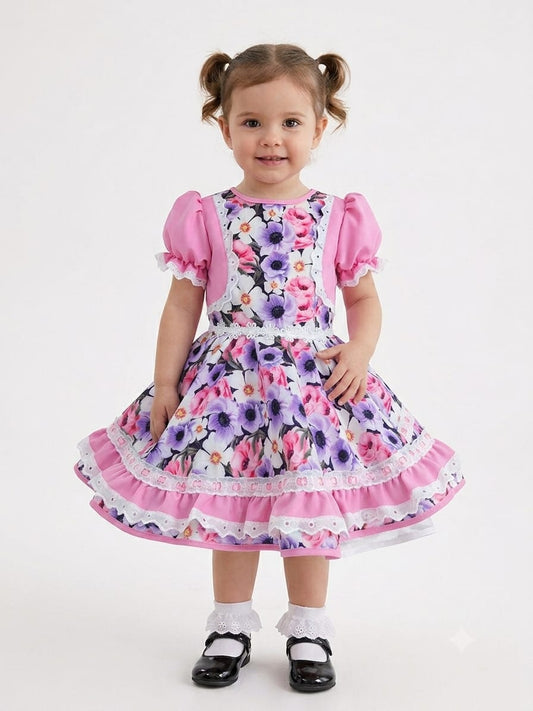Vestido de Cueca TALLA 2 PURPURA