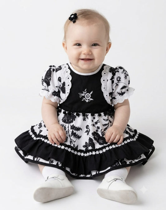 Vestido de Cueca Talla Bebe - Negro