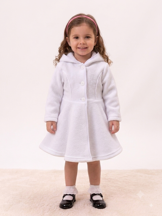 Abrigo de Bebé Talla 2 Polar blanco