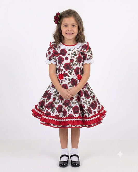 Vestido de Cueca para Niña – Traje Típico de China Infantil TALLA 6 ROJO