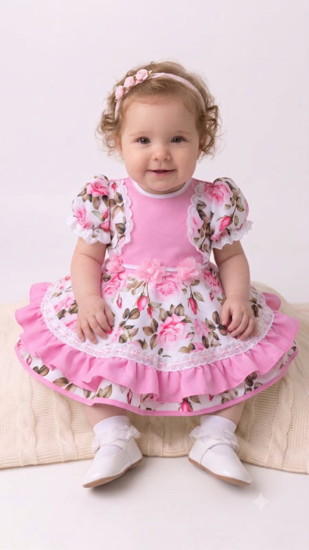 Vestido de Cueca para Bebé – Traje Típico de China Infantil TALLA 0 ROSADO