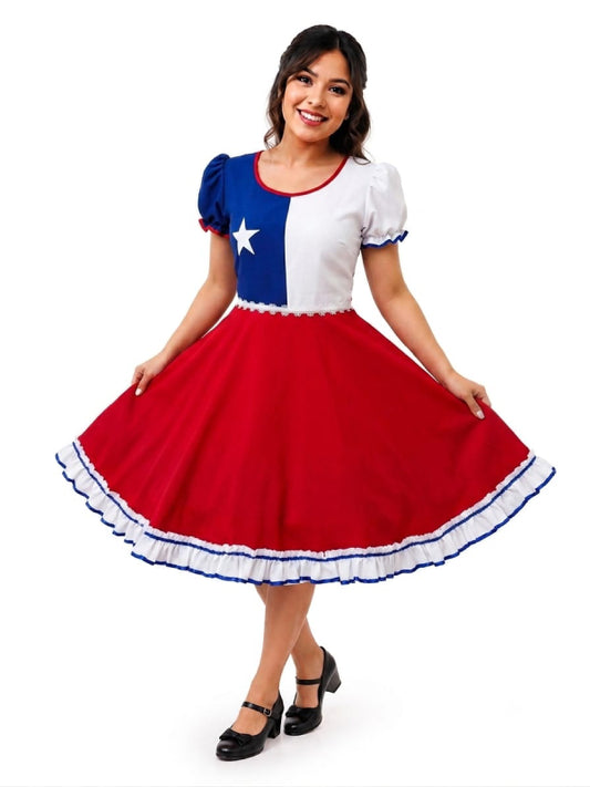 Vestido de Cueca Juvenil – Traje Típico de China TALLA 14 BANDERA