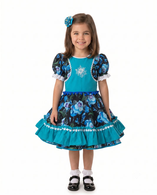 Vestido de Cueca para Niña – Traje Típico de China Infantil TALLA 4 CALIPSO