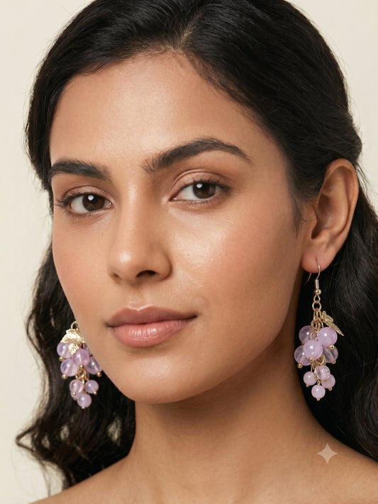 Aros Cuequeros  – Pendientes Folclóricos para Fiestas Patrias UVA Morada