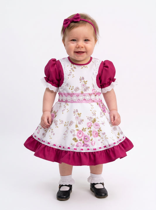 Vestido de Cueca Talla 1 – Fucsia Pastel