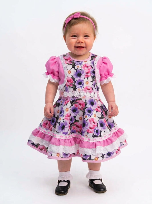 Vestido de Cueca Talla 1 – Purpura Rosa