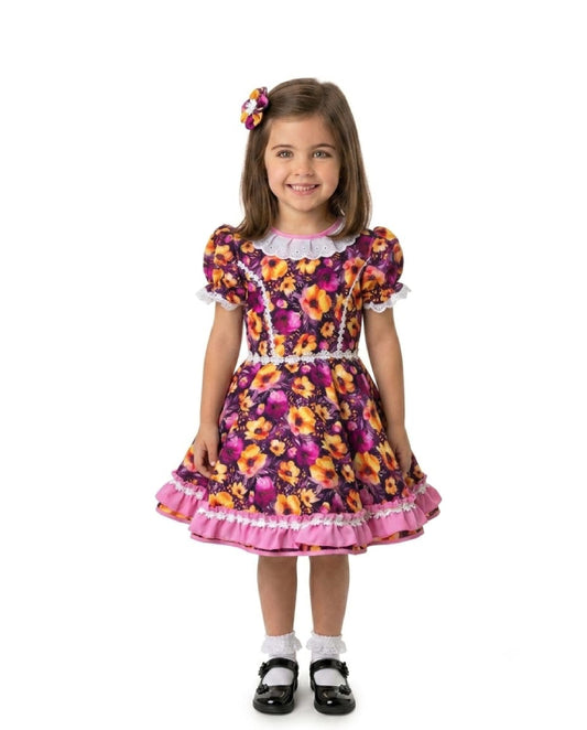 Vestido de Cueca para Niña – Traje Típico de China Infantil TALLA 4 PURPURA