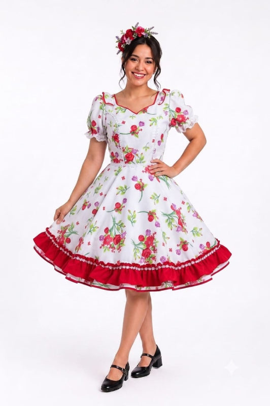Vestido de Cueca TALLA 16 – Traje Típico de China Rojo