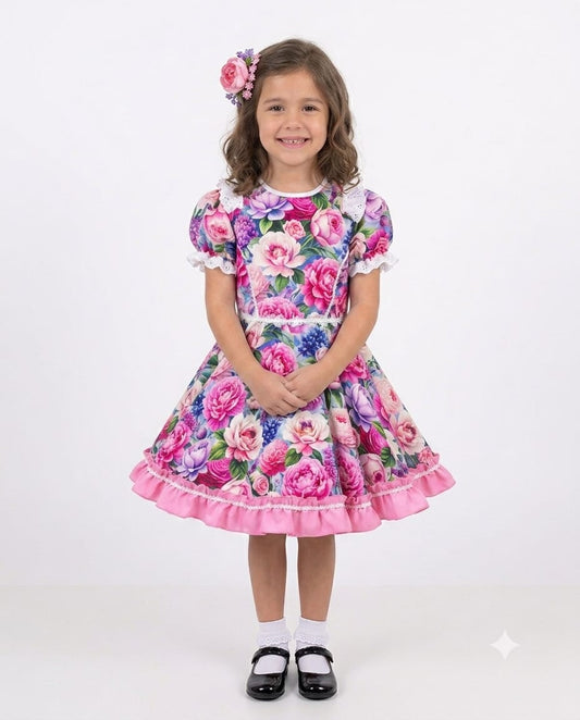 Vestido de Cueca para Niña – Traje Típico de China Infantil TALLA 6 ROSADO