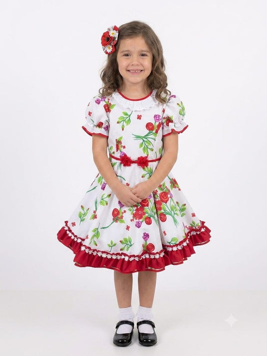Vestido de Cueca para Niña – Traje Típico de China Infantil TALLA 6 ROJO2
