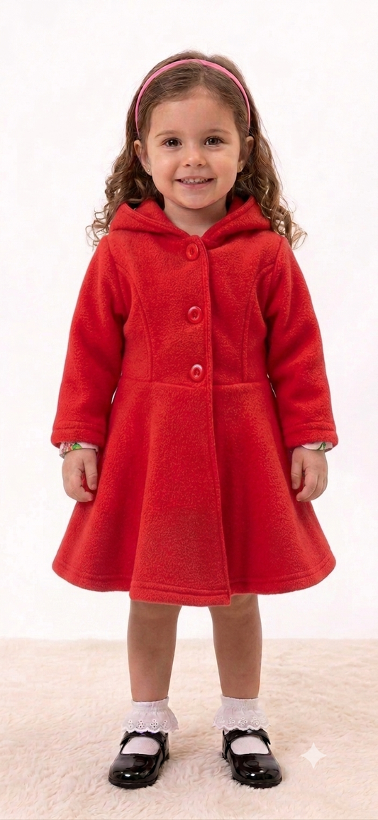 Abrigo de Bebé Talla 2 Polar Rojo