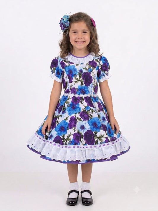 Vestido de Cueca para Niña – Traje Típico de China Infantil TALLA 6 PURPURA