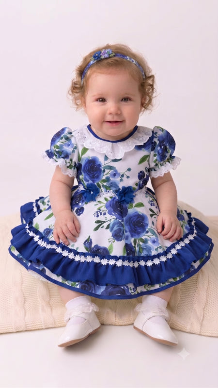 Vestido de Cueca para Bebé – Traje Típico de China Infantil TALLA 0 AZULINO