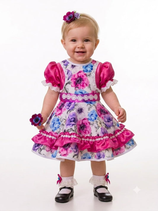 Vestido de Cueca Talla 1 – Fucsia Florcita