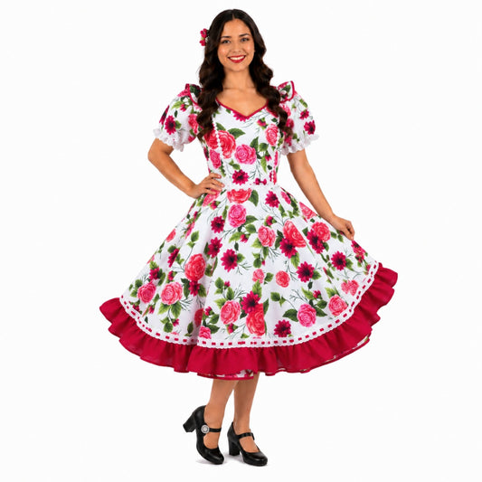 Vestido de Cueca TALLA S – Traje Típico de China Rojo